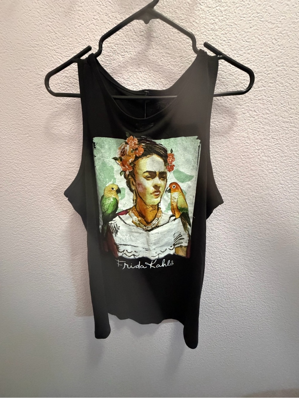 torrid Black Frida Kahlo Graphic Tank with Green and Orange Accents